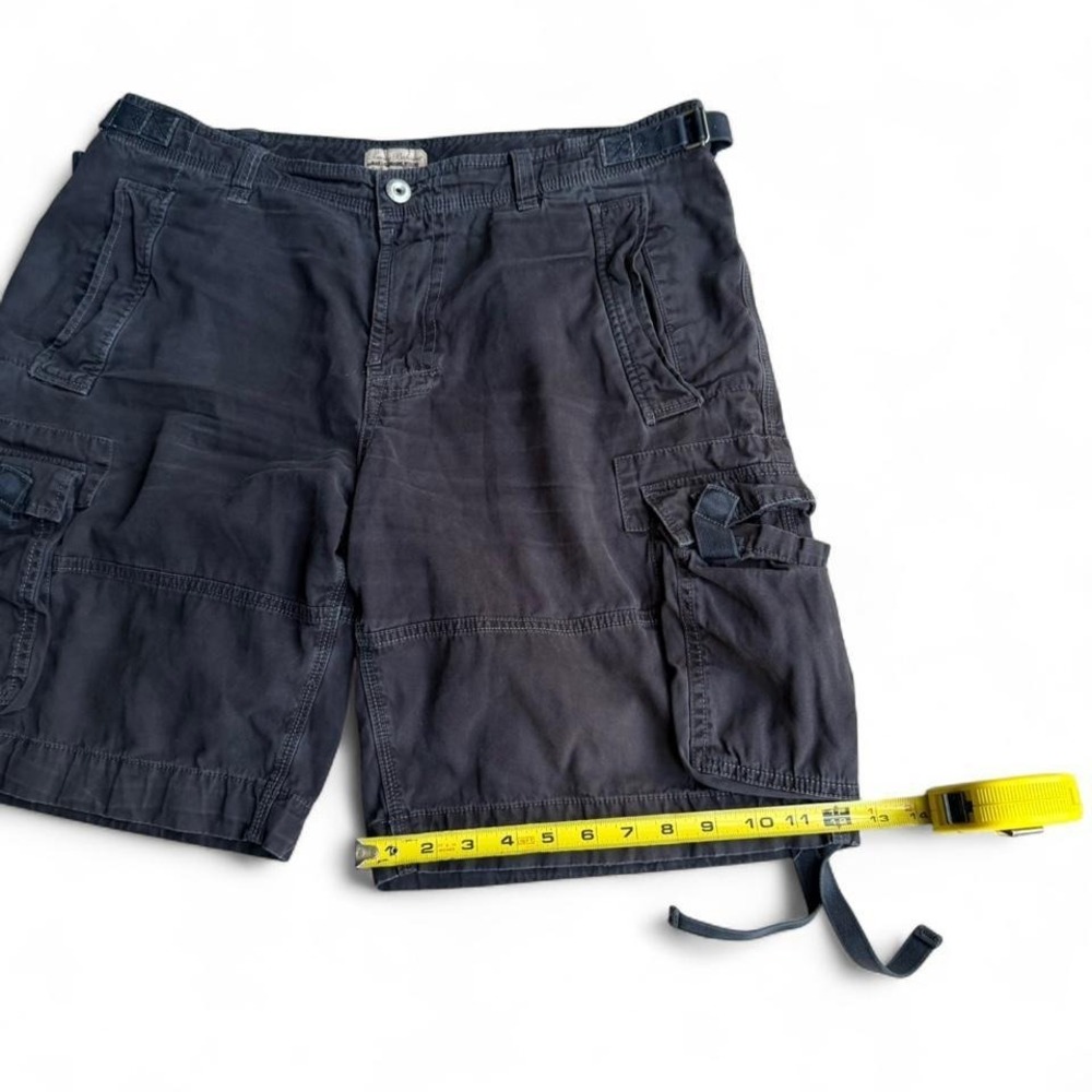 Tommy Bahama Mens Cargo Shorts 38 Faded Black Cotton Multi Pocket Adjustable Y2K - Picture 4 of 8